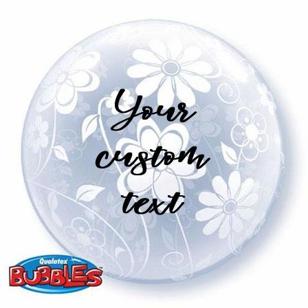 Personalised Floral Patterns All Around Bubble Balloon Singapore