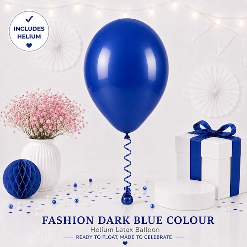 Dark Blue Helium Latex Balloon Singapore