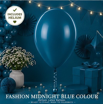 Midnight Blue Helium Latex Balloon Singapore