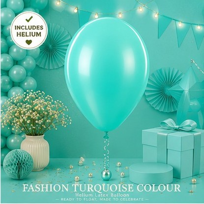 Turquoise Colour Helium Latex Balloon Singapore