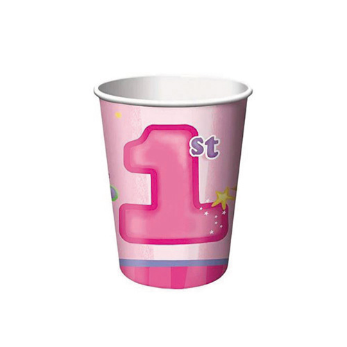 1st Birthday Fun At One Baby Girl Paper Cup