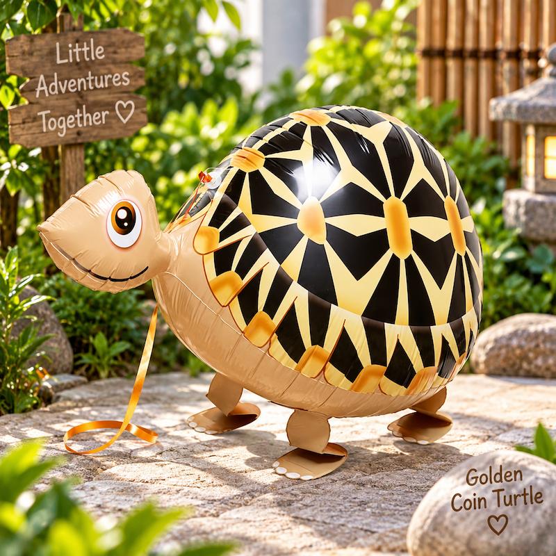 Golden Coin Turtle Walking Pet Balloon Singapore