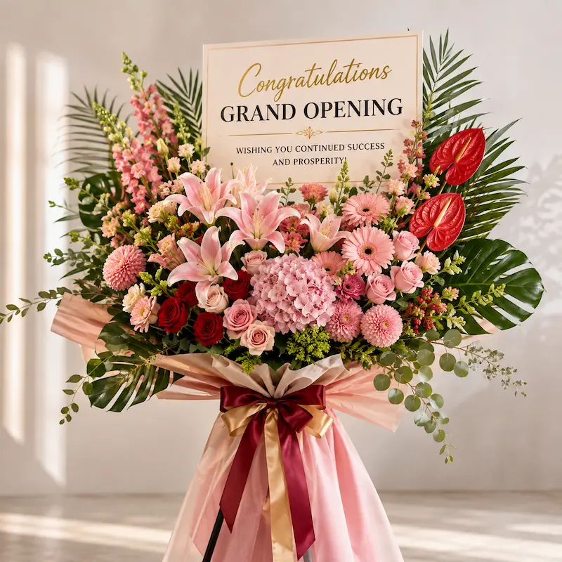 grand opening flower stands