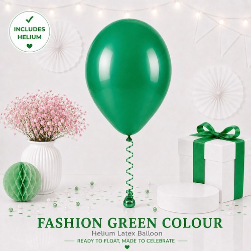 Green Colour Helium Latex Balloon Singapore