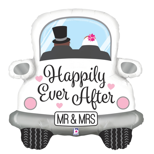 Happily Ever After Wedding Car Supershape Foil Balloon Singapore