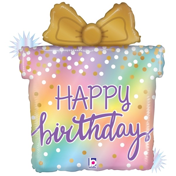 Happy Birthday Present Supershape Foil Balloon Singapore