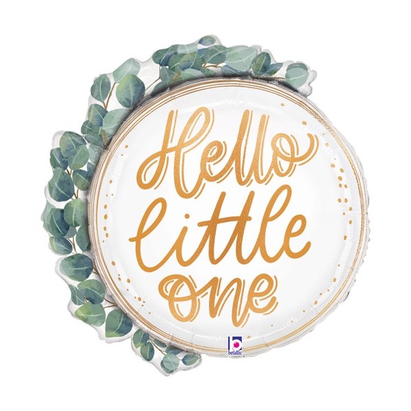 Hello Little One Wreath Supershape Mylar Balloon Singapore