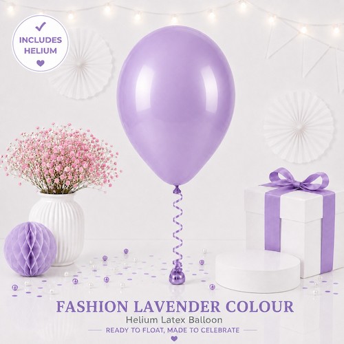 Lavender Colour Helium Latex Balloon Singapore