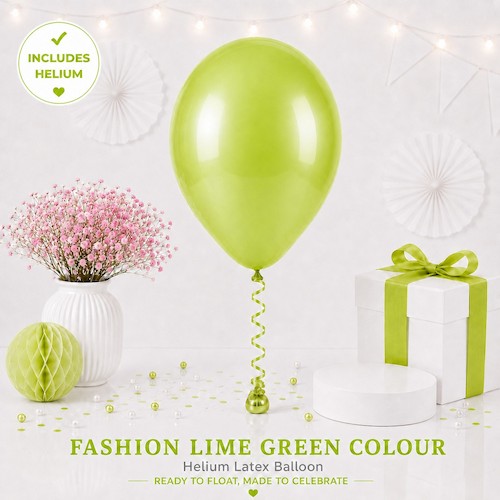 Lime Green Colour Helium Latex Balloon Singapore