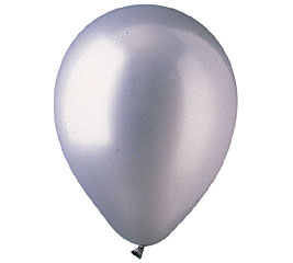 Metallic Silver Colour Helium Latex Balloon Singapore