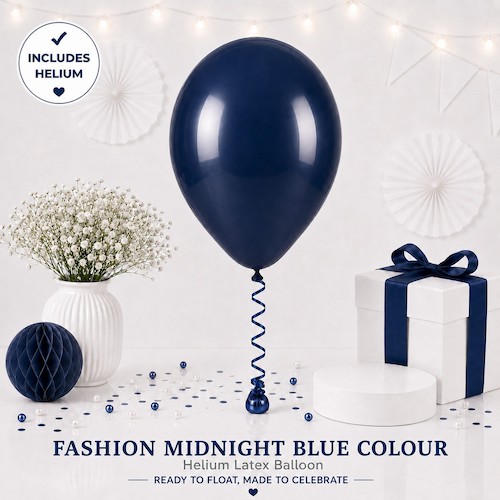 Midnight Blue Helium Latex Balloon Singapore