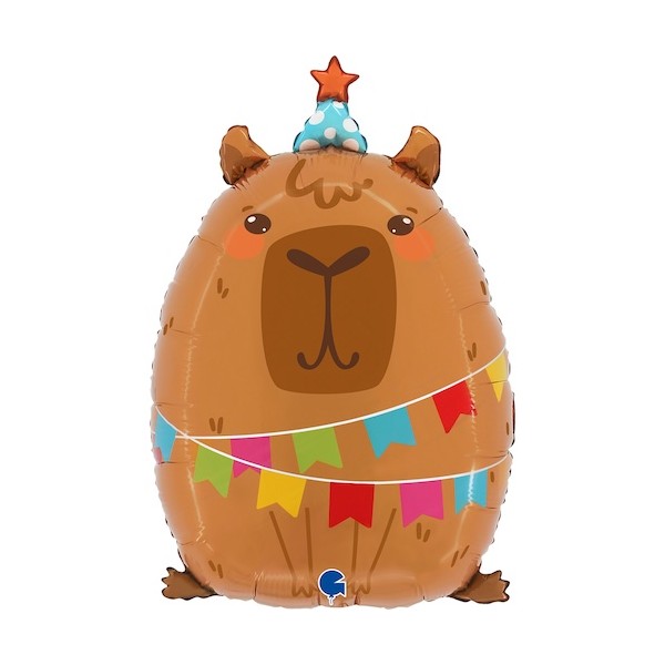 Party Capybara Supershape Foil Balloon Singapore