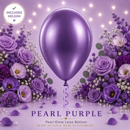 Pearl Purple Helium Latex Balloon Singapore