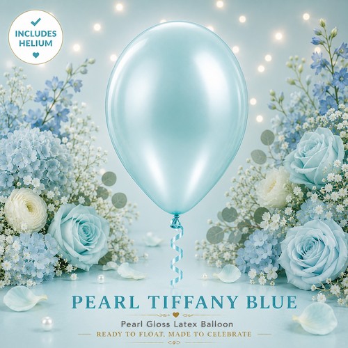Pearl Tiffany Blue Helium Latex Balloon Singapore