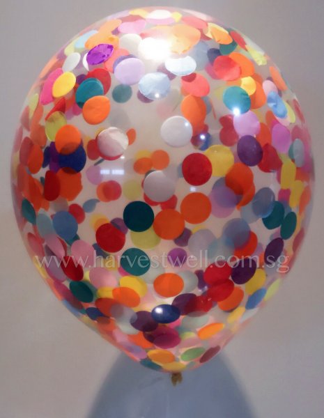 Confetti Helium Latex Balloon (Rainbow) Singapore