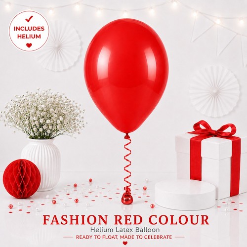 Red Colour Helium Latex Balloon Singapore