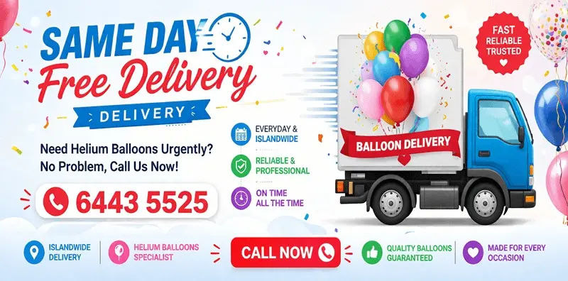 Same Day Balloon Delivery Service in Singapore