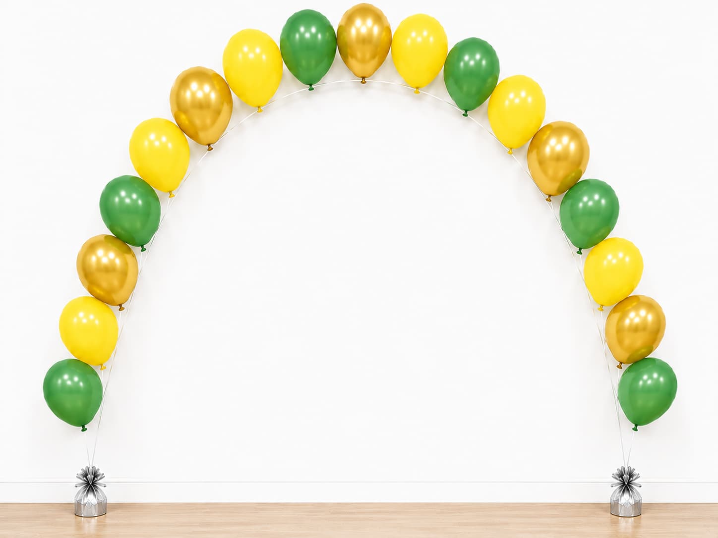 String of Balloon Pearl Arch mix Chrome Singapore